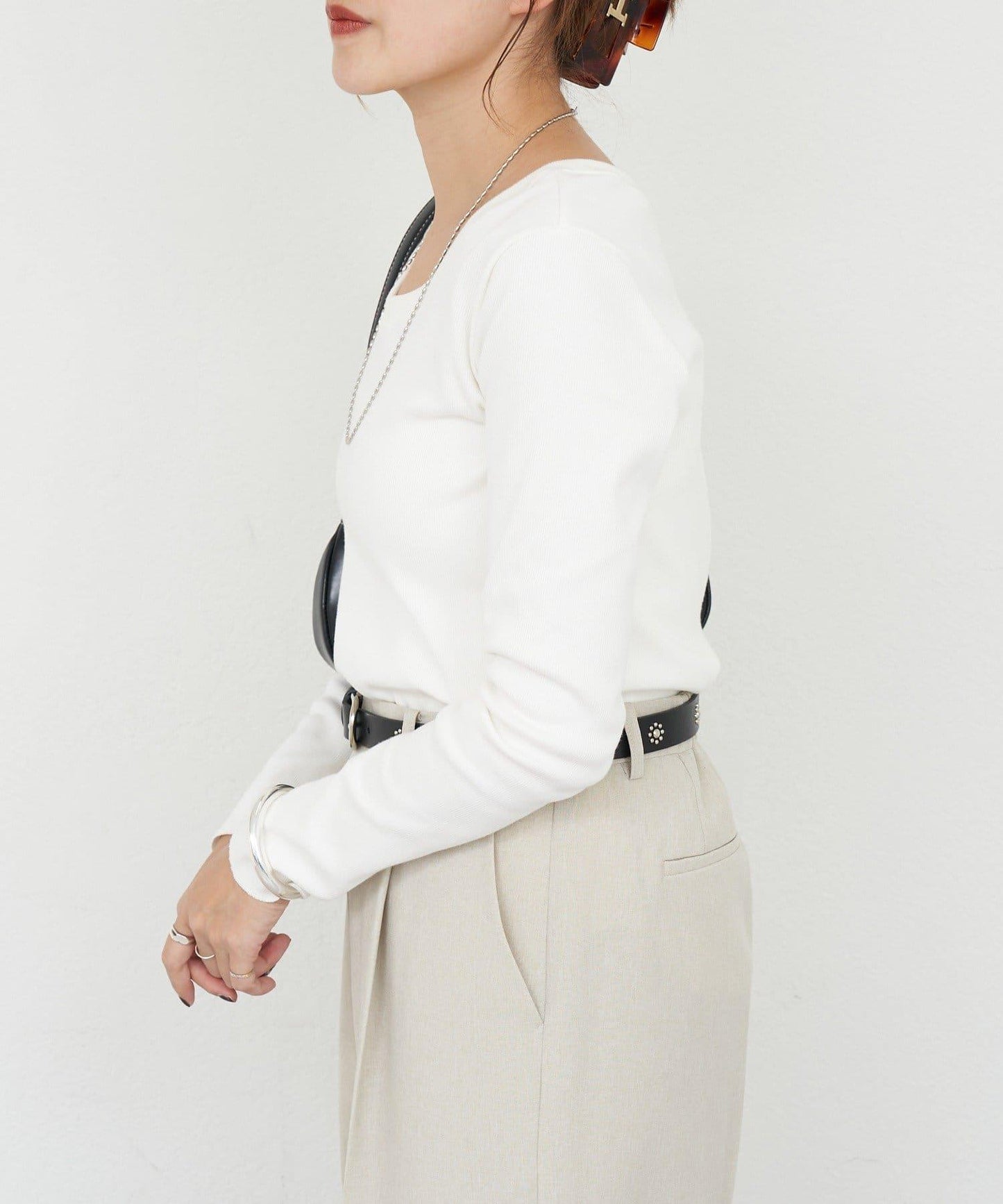 【26SS】熊圖案羅紋長袖T恤