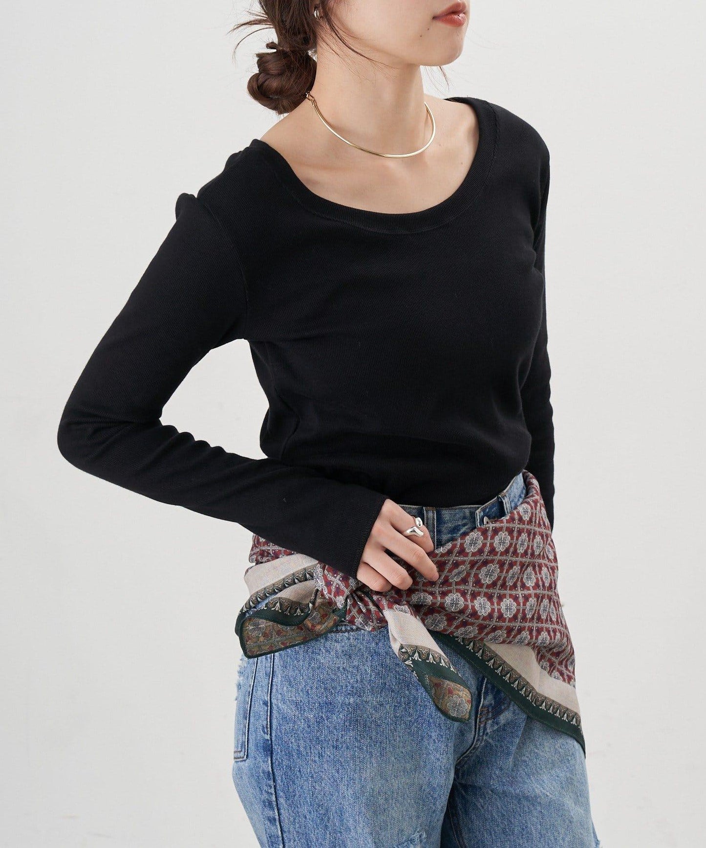 【26SS】熊圖案羅紋長袖T恤