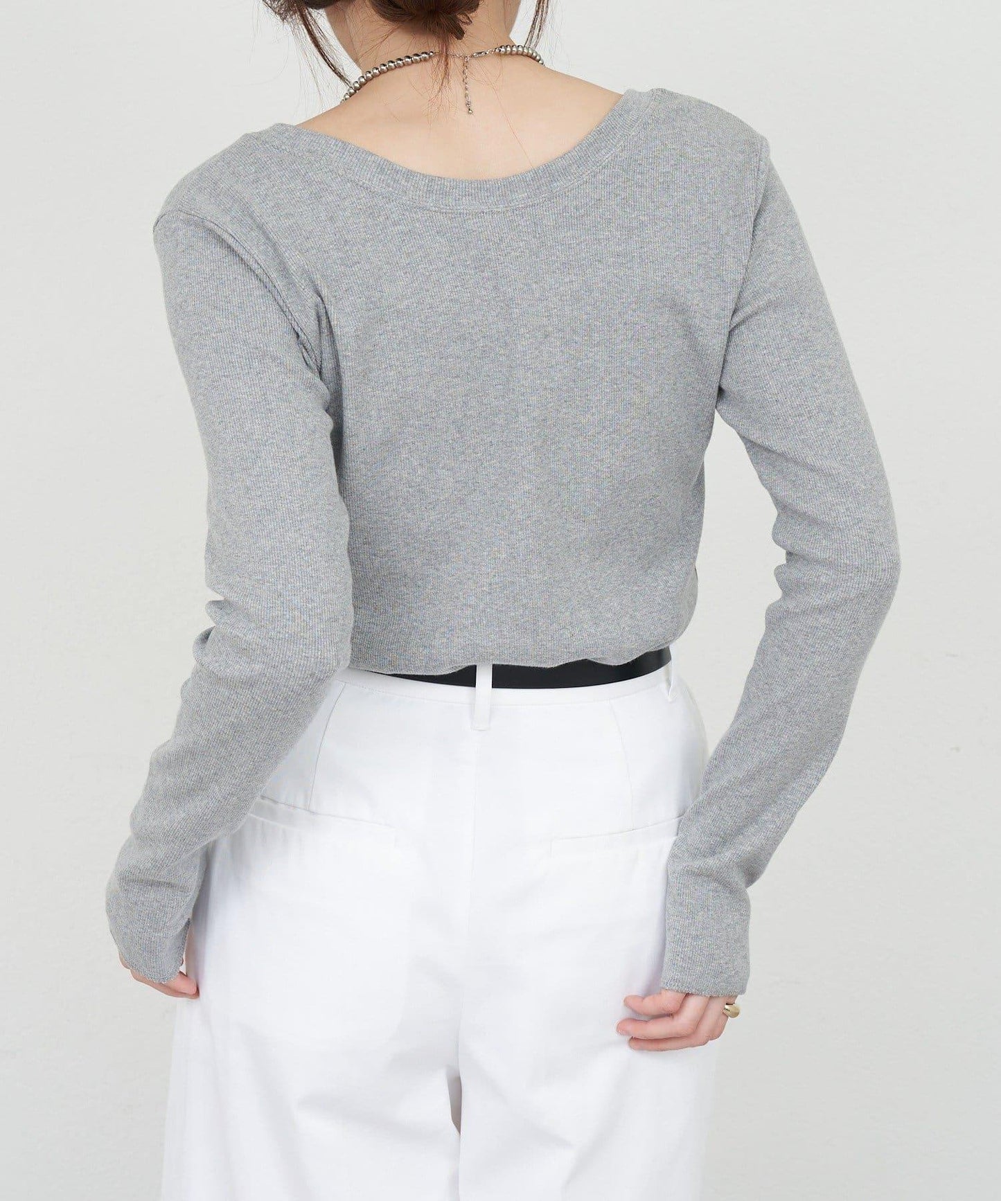 【26SS】熊圖案羅紋長袖T恤