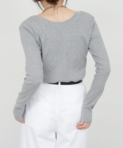 【26SS】熊圖案羅紋長袖T恤