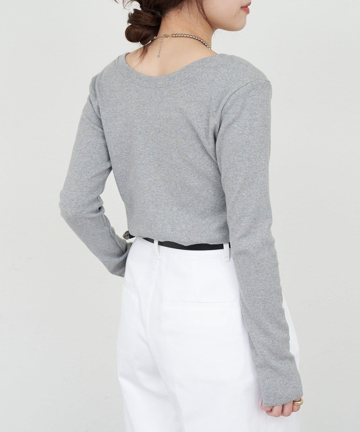 【26SS】熊圖案羅紋長袖T恤