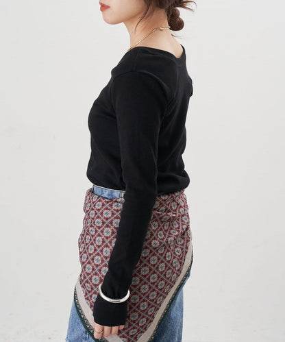 【26SS】熊圖案羅紋長袖T恤