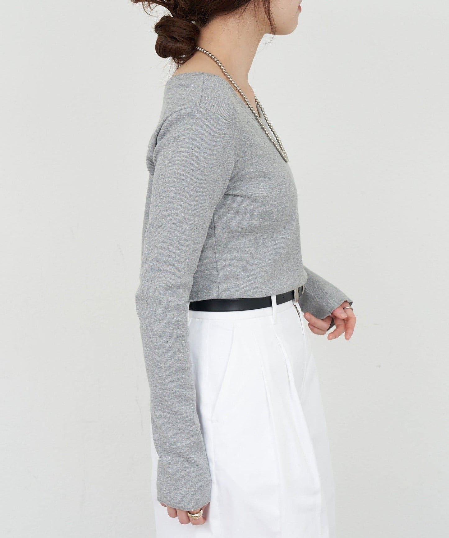 【26SS】熊圖案羅紋長袖T恤