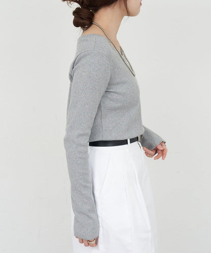 【26SS】熊圖案羅紋長袖T恤