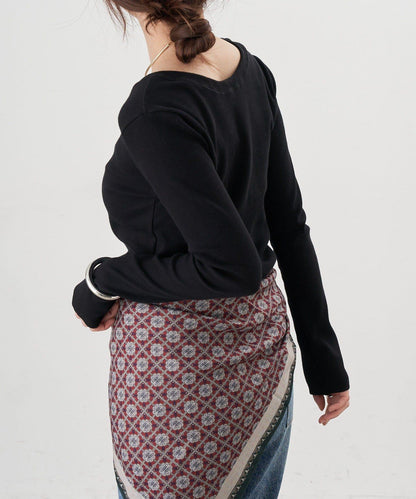 【26SS】熊圖案羅紋長袖T恤