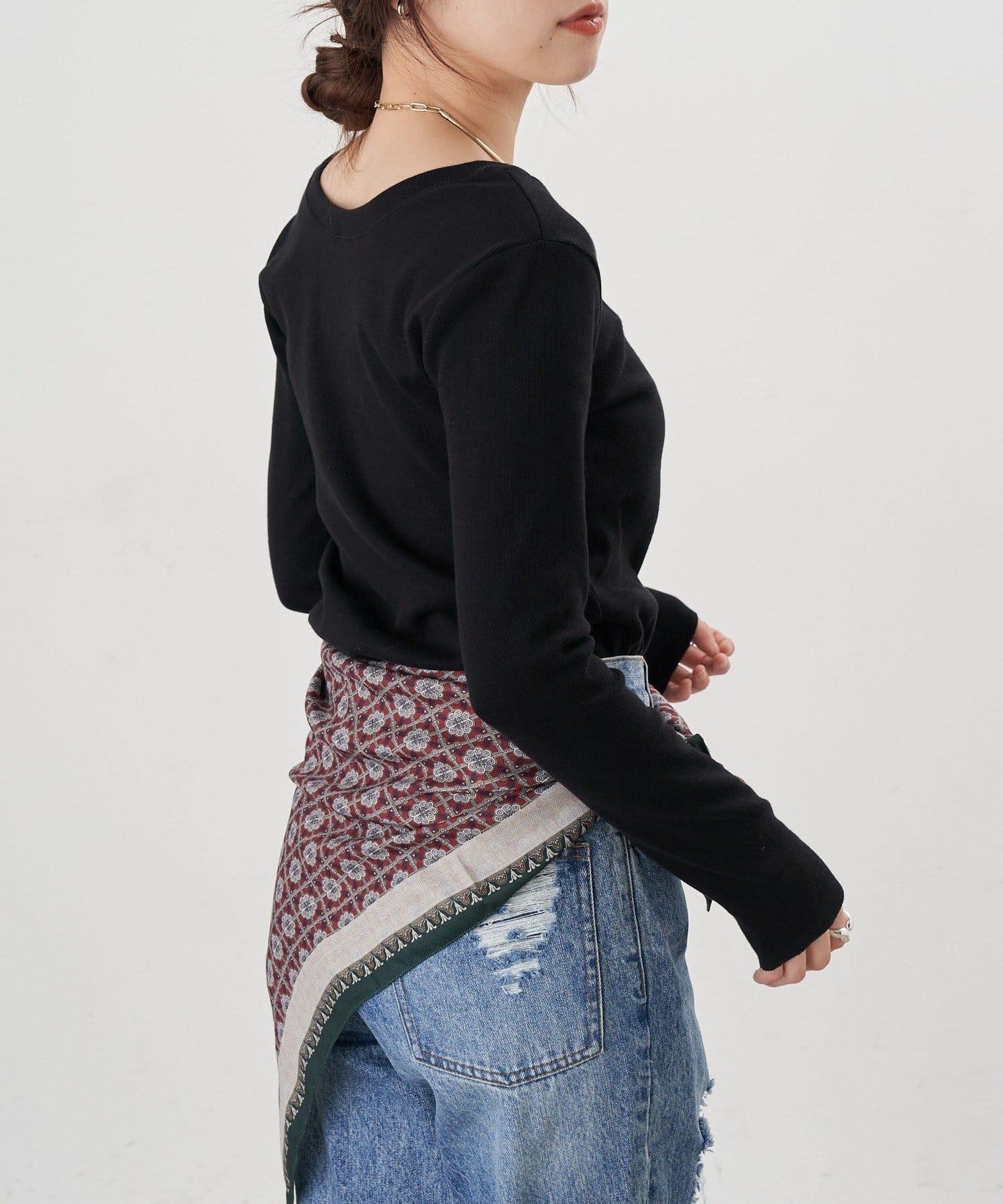 【26SS】熊圖案羅紋長袖T恤