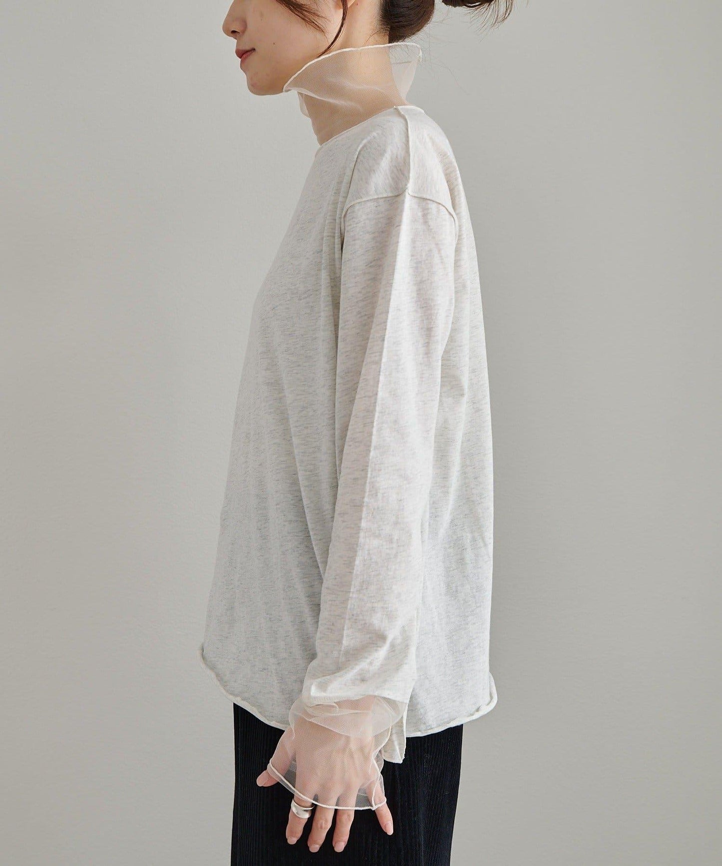 【復刻】網紗拼接疊穿長袖T恤