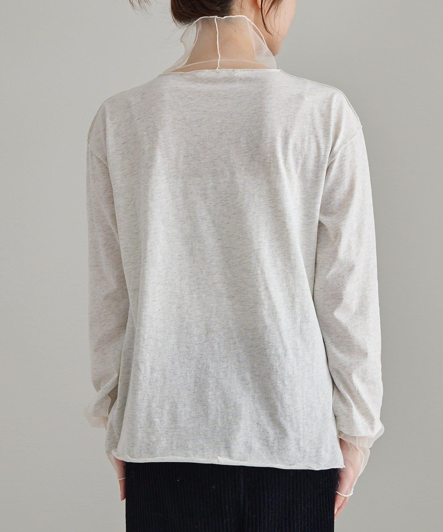 【復刻】網紗拼接疊穿長袖T恤