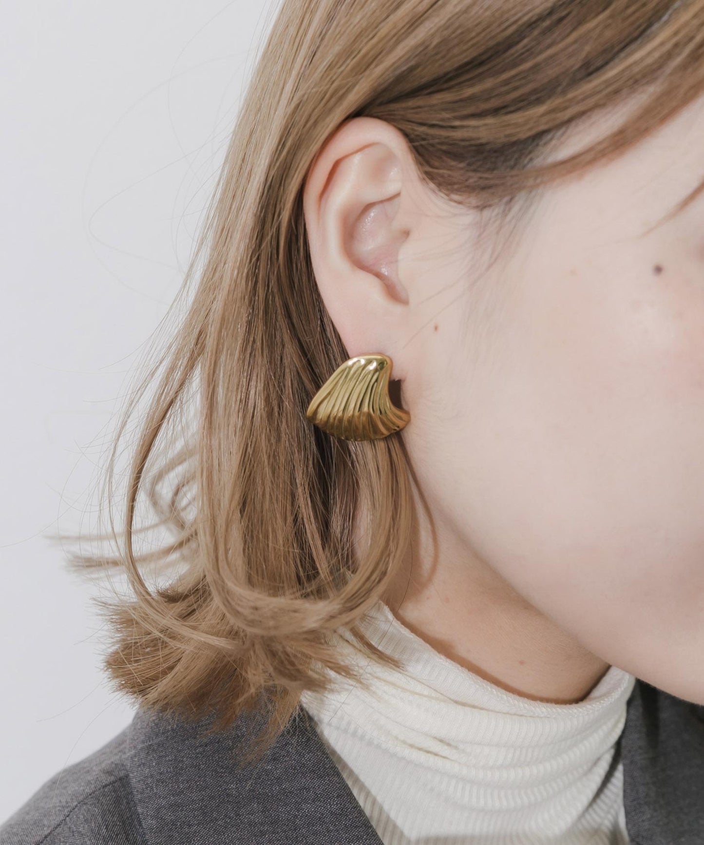 不鏽鋼貝殼造型耳環