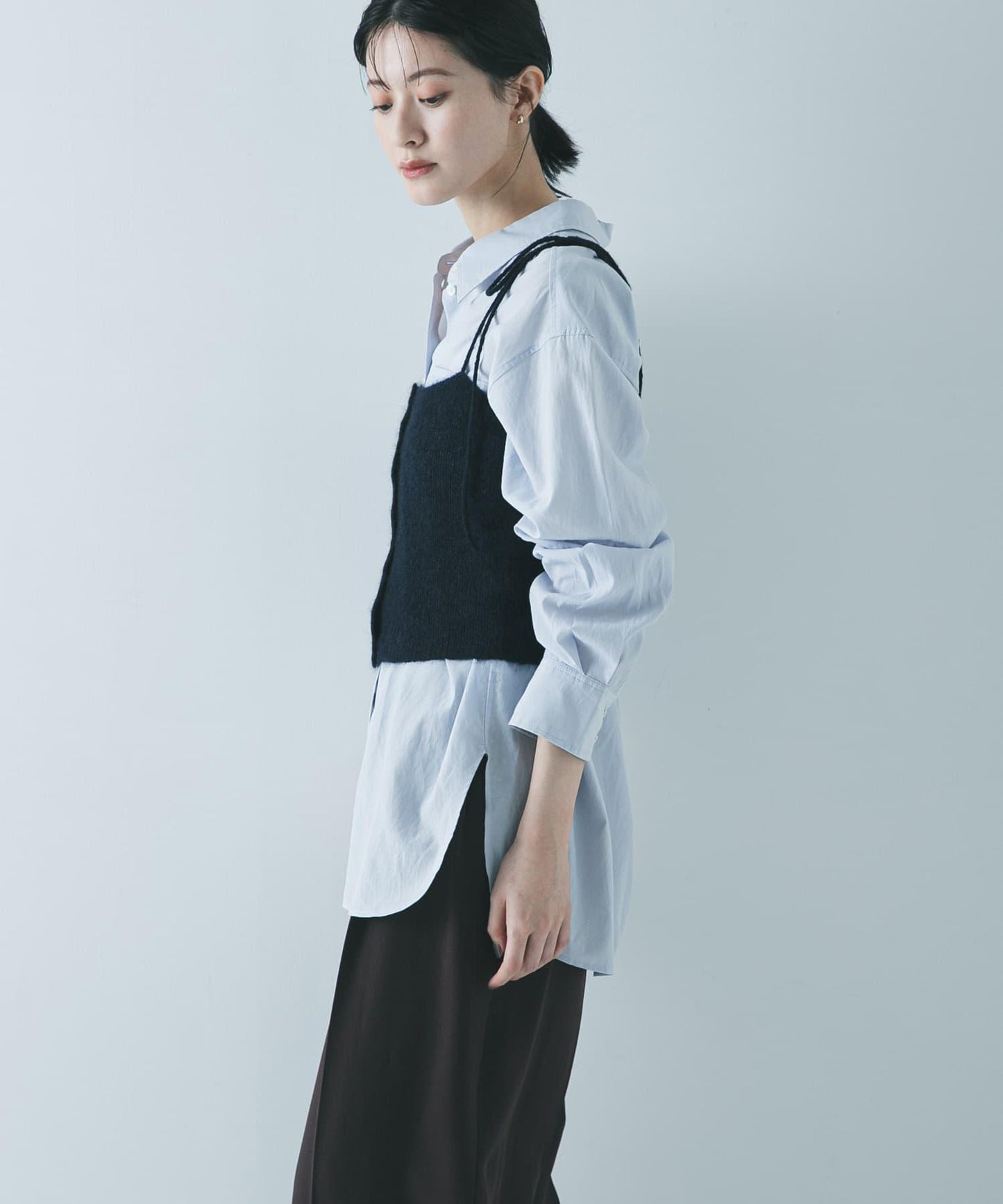 透視馬海毛吊帶背心