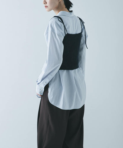 透視馬海毛吊帶背心