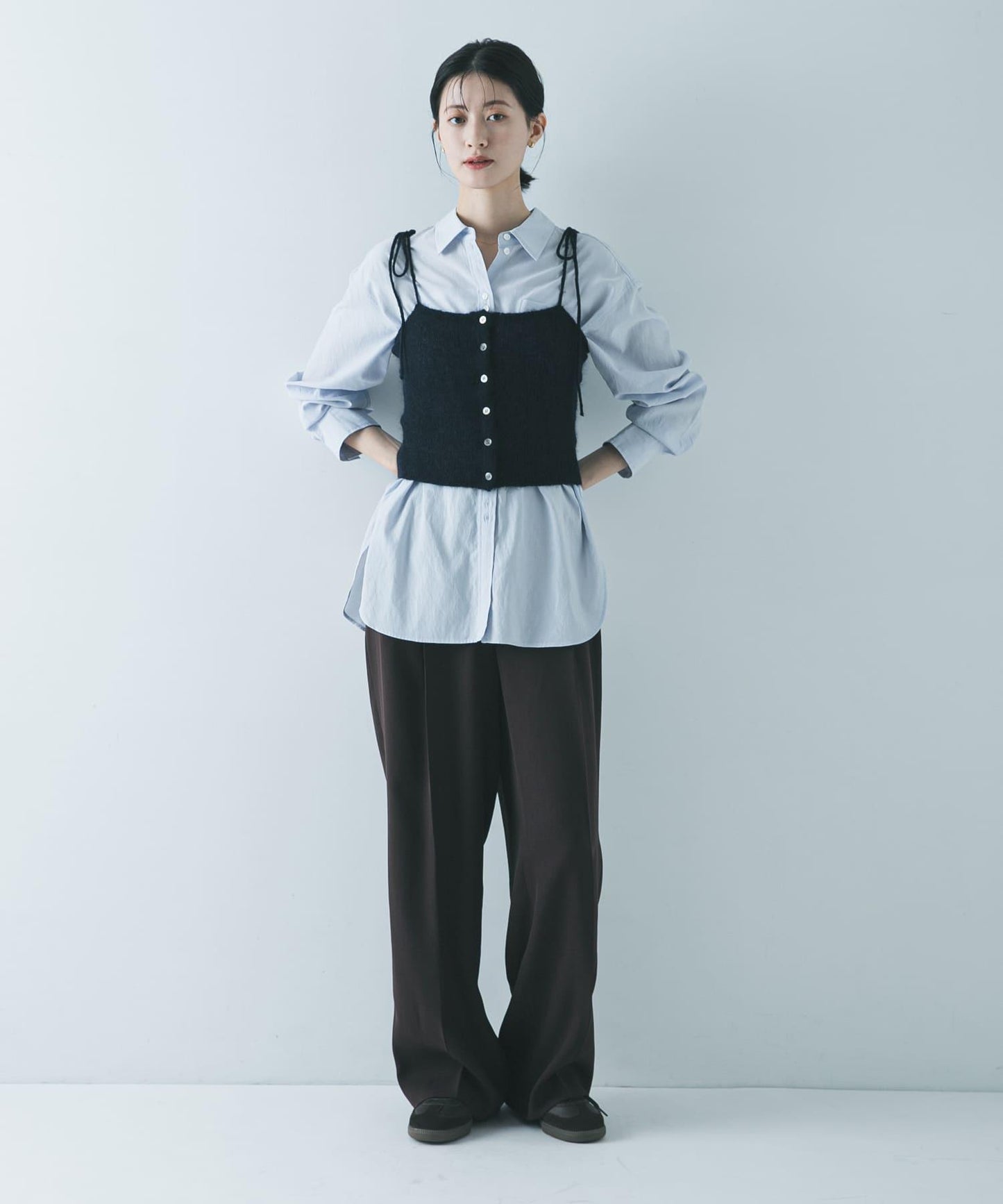 透視馬海毛吊帶背心