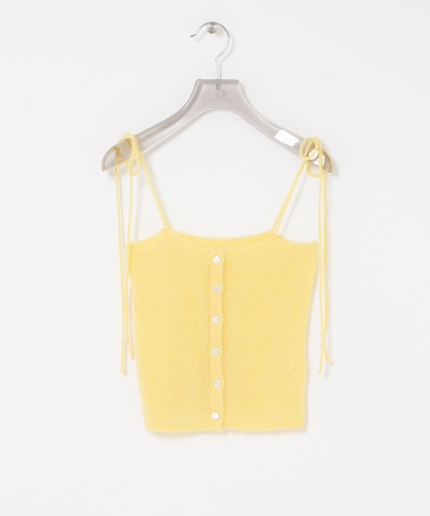 透視馬海毛吊帶背心