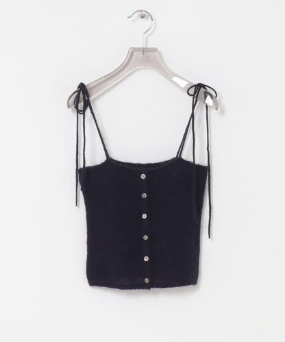 透視馬海毛吊帶背心