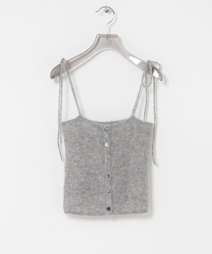 透視馬海毛吊帶背心