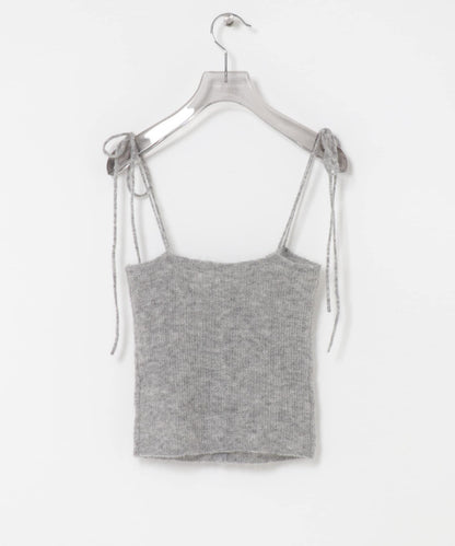 透視馬海毛吊帶背心