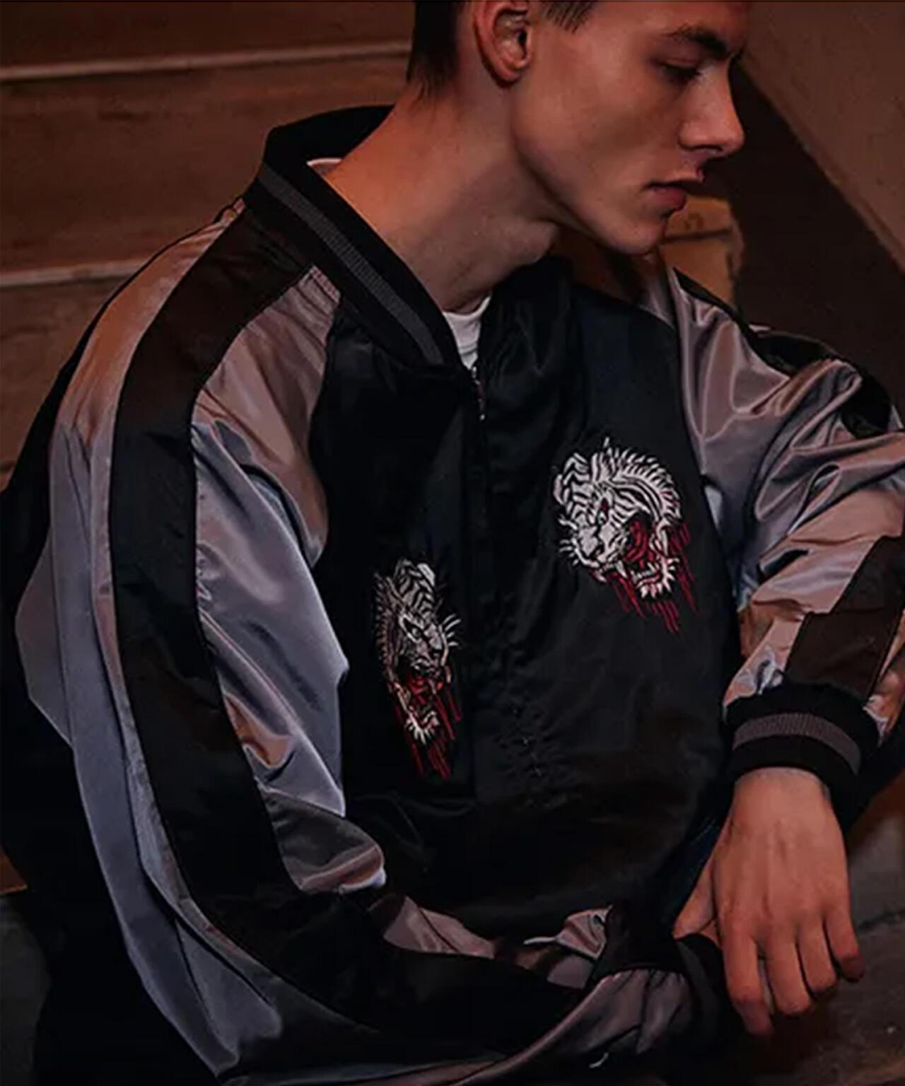 NOT4NERD/ノットフォーナード/虎紋緞面飛行夾克