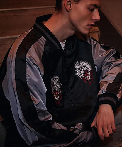 NOT4NERD/ノットフォーナード/虎紋緞面飛行夾克