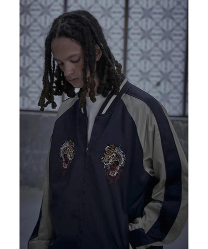 NOT4NERD/ノットフォーナード/虎紋緞面飛行夾克