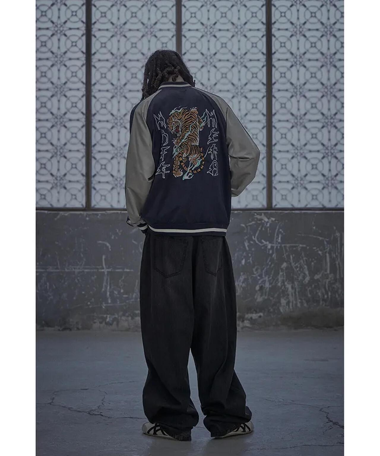 NOT4NERD/ノットフォーナード/虎紋緞面飛行夾克