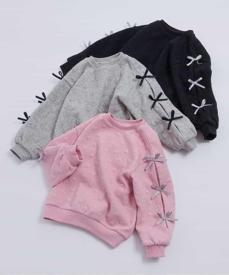 袖部蝴蝶結絎縫衛衣