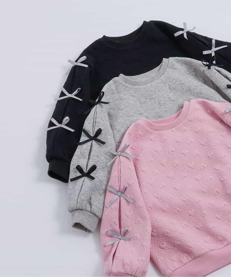 袖部蝴蝶結絎縫衛衣