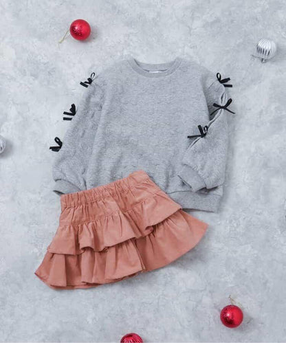 袖部蝴蝶結絎縫衛衣