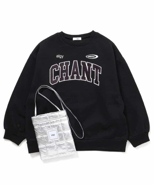 寬鬆衛衣&絎縫斜挎包套裝