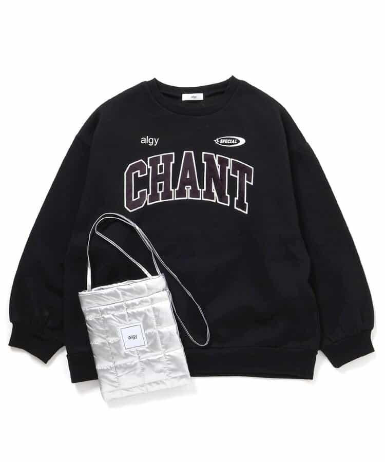 寬鬆衛衣&絎縫斜挎包套裝