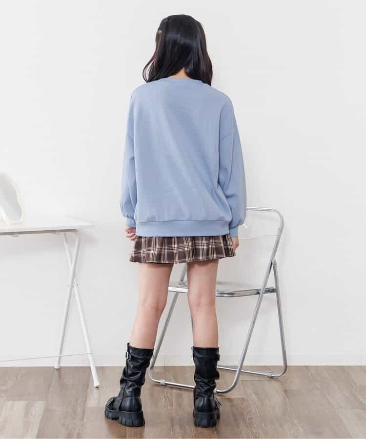 寬鬆衛衣&絎縫斜挎包套裝