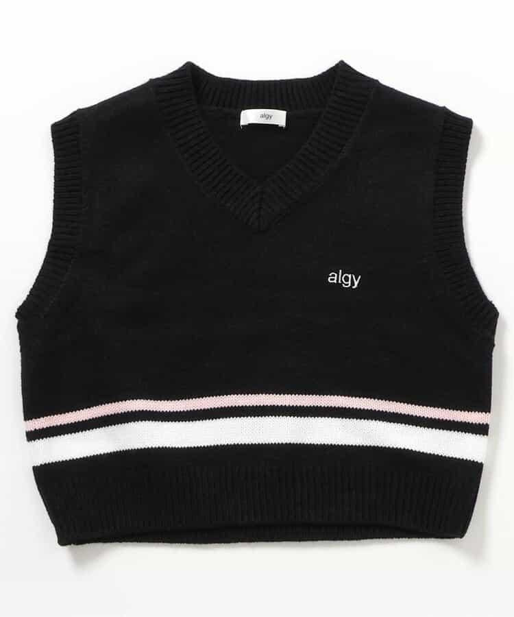 針織背心&蝴蝶結迷你連衣裙套裝