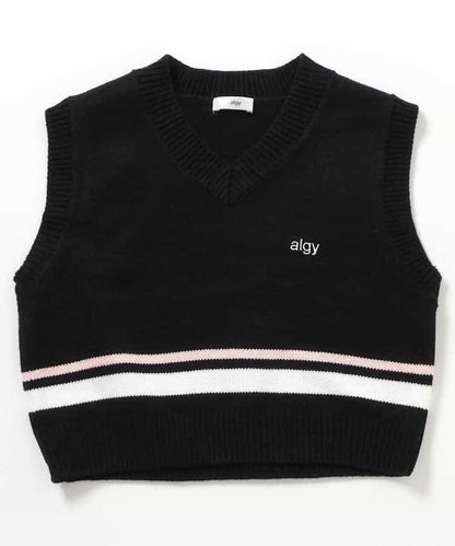 針織背心&蝴蝶結迷你連衣裙套裝