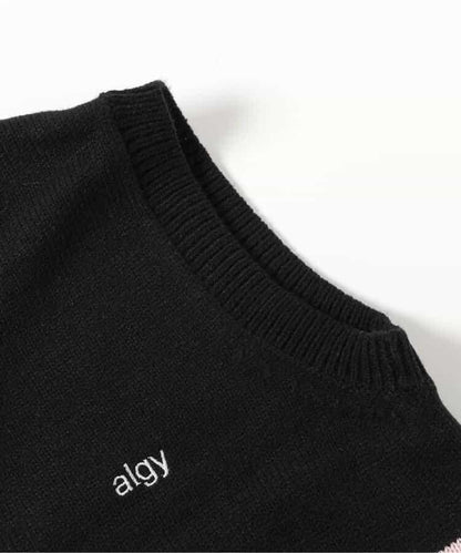 針織背心&蝴蝶結迷你連衣裙套裝