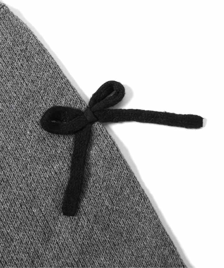 針織蝴蝶結迷你連衣裙