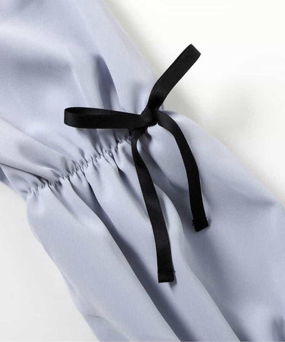 針織背心&蝴蝶結迷你連衣裙套裝