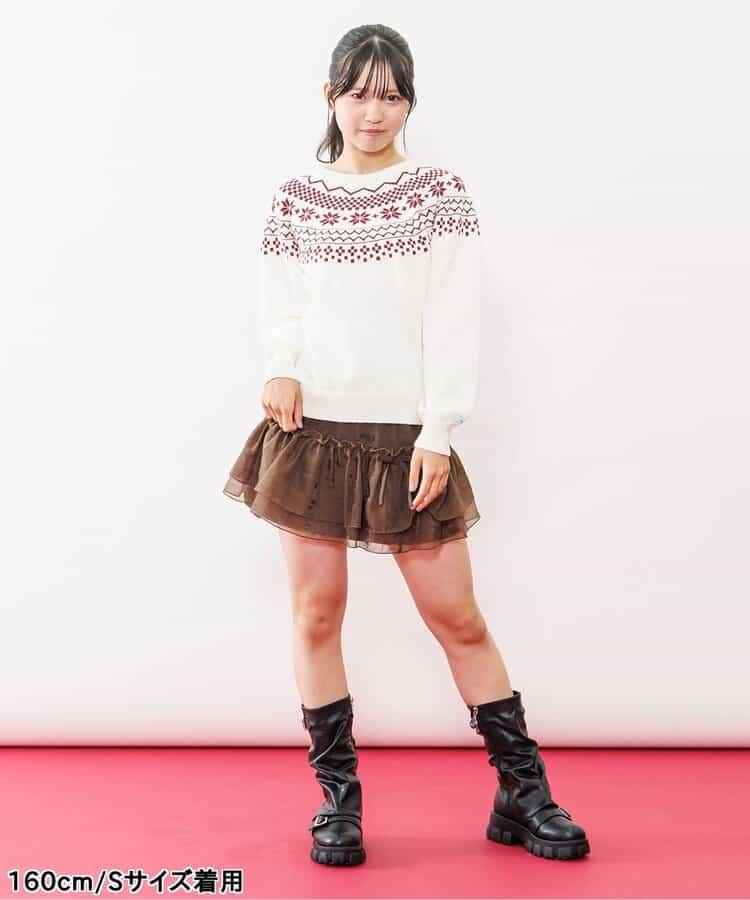 層疊半身裙&保暖安全褲套裝