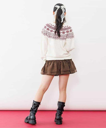 層疊半身裙&保暖安全褲套裝