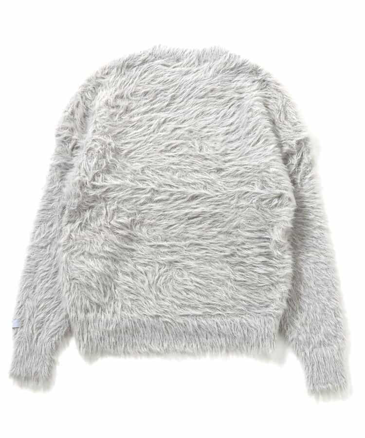 logo提花長毛針織衫