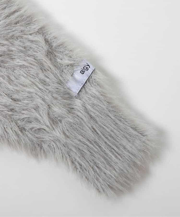 logo提花長毛針織衫