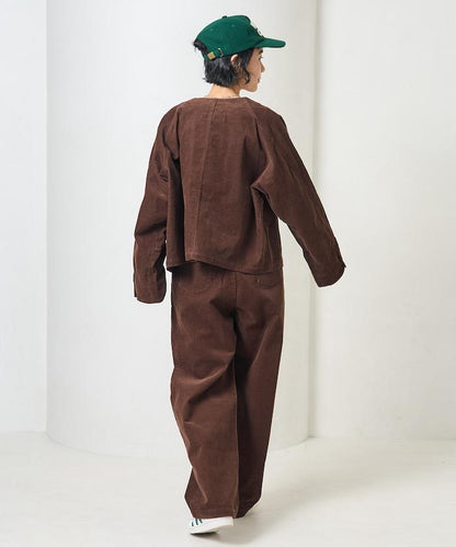 特別款燈芯絨抽繩休閒褲＜可搭配套裝＞