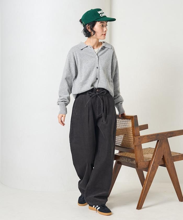 特別款燈芯絨抽繩休閒褲＜可搭配套裝＞