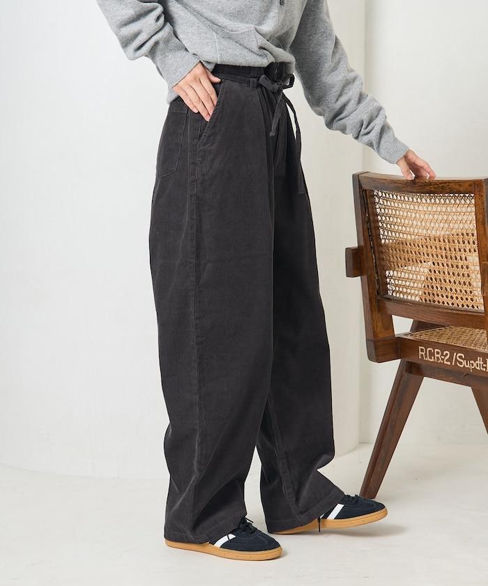 特別款燈芯絨抽繩休閒褲＜可搭配套裝＞