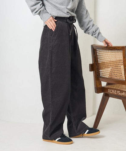 特別款燈芯絨抽繩休閒褲＜可搭配套裝＞