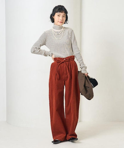 特別款燈芯絨抽繩休閒褲＜可搭配套裝＞