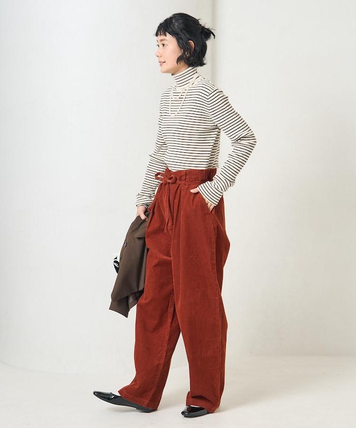 特別款燈芯絨抽繩休閒褲＜可搭配套裝＞