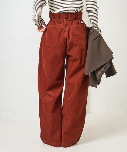 特別款燈芯絨抽繩休閒褲＜可搭配套裝＞