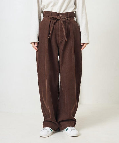 特別款燈芯絨抽繩休閒褲＜可搭配套裝＞