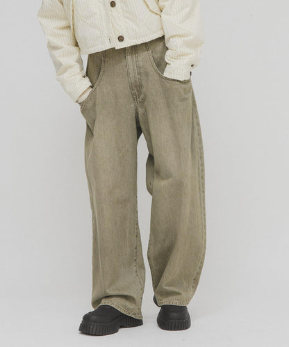 「部分色」「3尺碼可選」大口袋設計牛仔褲