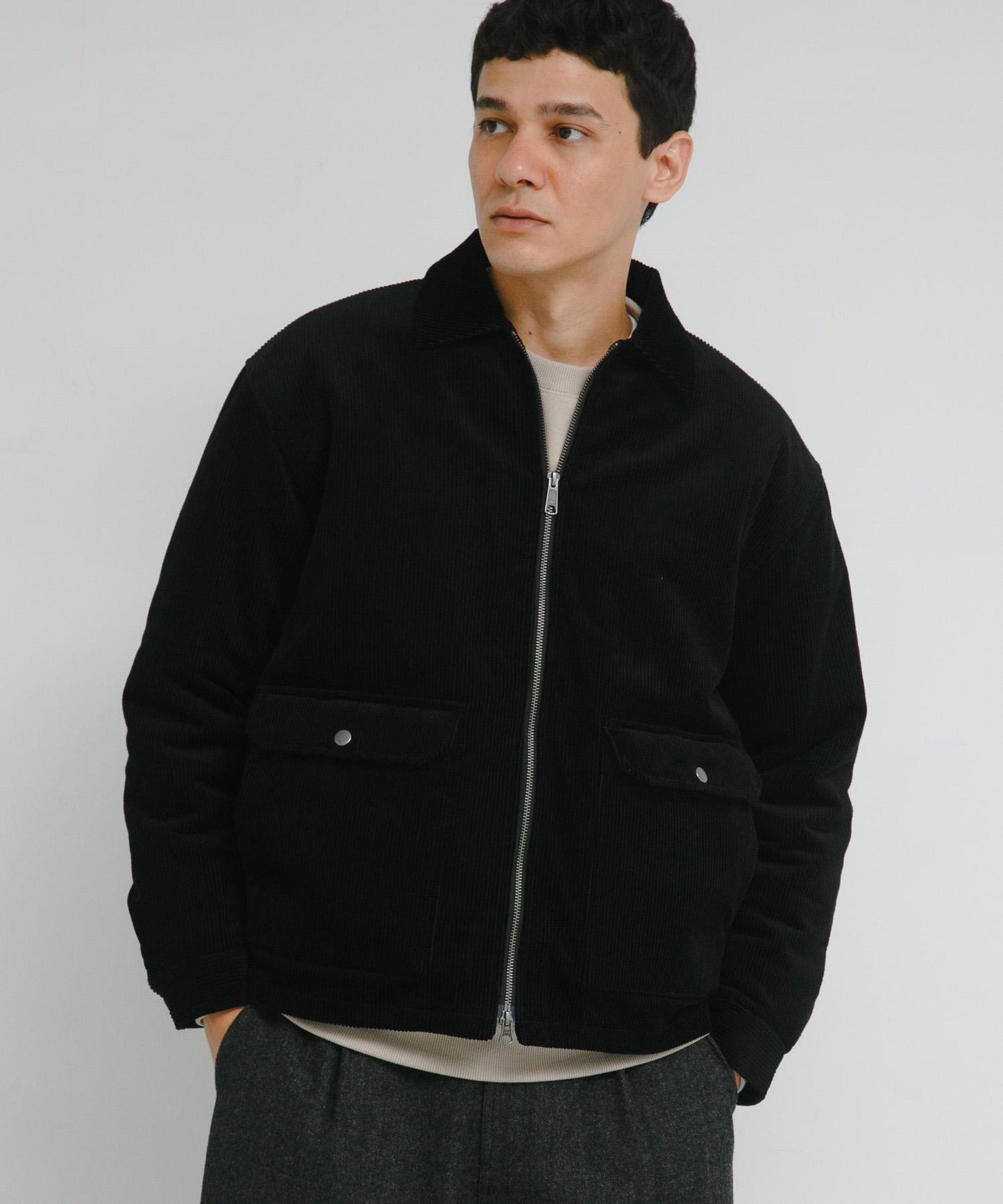 加厚短款拉鍊夾克