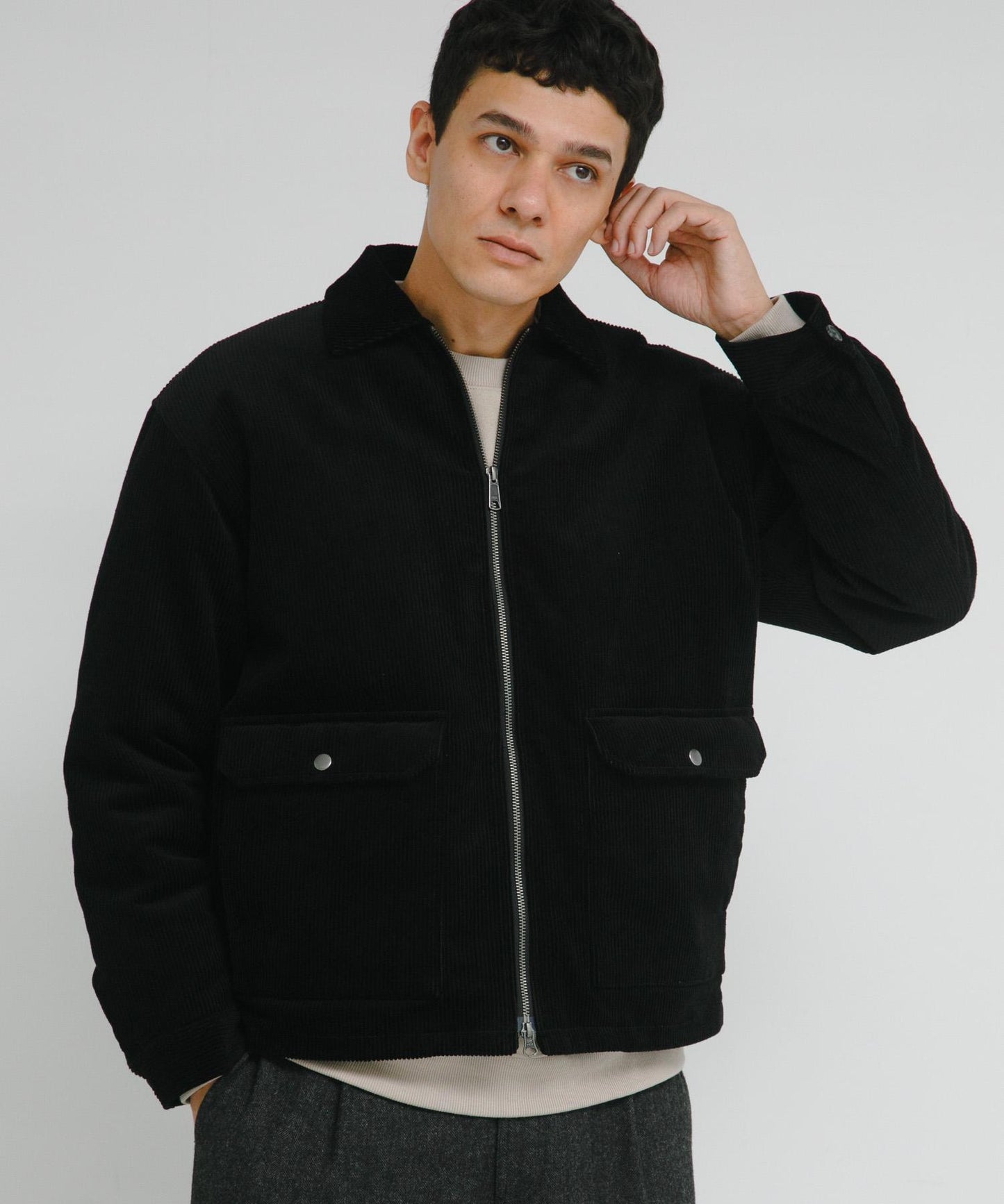 加厚短款拉鍊夾克